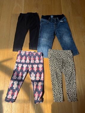 4 Pants Set Girls 18-24 Months